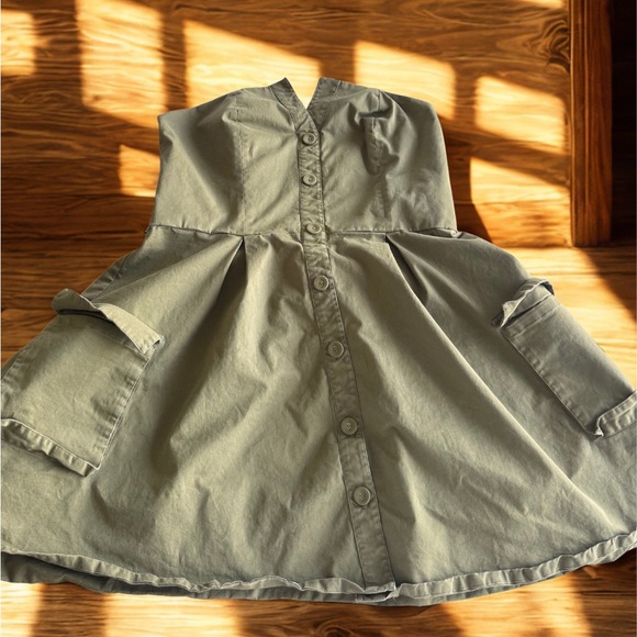Amazon The Drop Olive Dream Strapless Cargo Dress | Effortless Chic - Picture 3 of 4